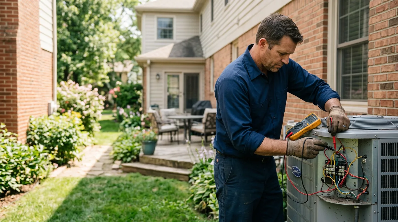 HVAC technician working near Sheridan, NY